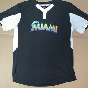 Miami Marlins Majestic Cool Base Jersey Large #8